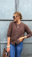 JOLIEN Cardigan mit Babyalpakawolle in Herbstfarben