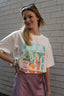 Summer T-Shirt – La Dolce Vita Print in Weiß
