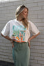 Summer T-Shirt – La Dolce Vita Print in Weiß