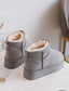Lammfelloptik Boots dark grey cemint grey - momo -