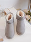 Lammfelloptik Boots dark grey cemint grey - momo -