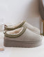 Lammfelloptik Slipper taupe - momo -