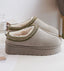 Lammfelloptik Slipper taupe - momo -