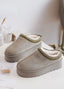 Lammfelloptik Slipper taupe - momo -