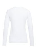 Weißes Langarm-Shirt mit Rundhalsausschnitt - YAYA