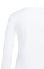 Weißes Langarm-Shirt mit Rundhalsausschnitt - YAYAS