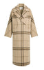 Langer karierter Oversize-Mantel aus Wollmischung - YAYA