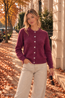 JOLIEN Cardigan mit Babyalpakawolle in Herbstfarben