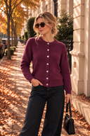 JOLIEN Cardigan mit Babyalpakawolle in Herbstfarben