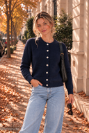 JOLIEN Cardigan mit Babyalpakawolle in Herbstfarben