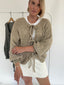 Cardigan mit Schleifen dark beige