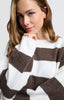 Pullover Streifen chocolate brown