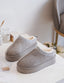 Lammfelloptik Slipper ciment grey