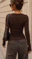 EMILIA - Longsleeve mit Leoprint