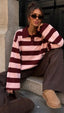 POPPY - gestreifter Polo Pullover