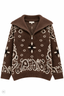 PAISLEY LOVE - Strickpullover mit Reißverschluss und hohem Kragen