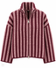 COZY STRIPES - Gestreifte Strickjacke mit Zwei-Wege-Reißverschluss
