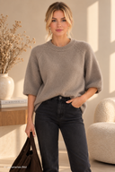 JOLIEN kurzarm – Damenpullover aus Babyalpaka